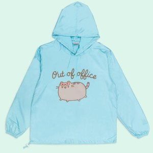 Pusheen Out of Office Windbreaker Rain Jacket NWT